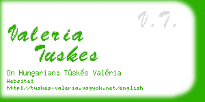 valeria tuskes business card