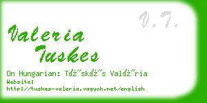 valeria tuskes business card